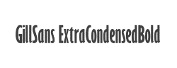 GillSans ExtraCondensedBoldPL字体