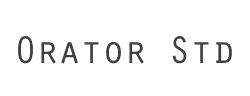 Orator Std字体
