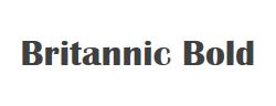 Britannic Bold字体