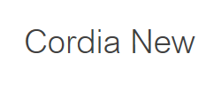 Cordia New字体