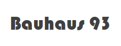 Bauhaus 93字体